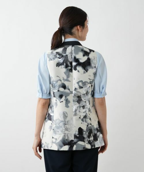 Leilian / レリアン テーラードジャケット | フラワー柄カラーベスト | 詳細6