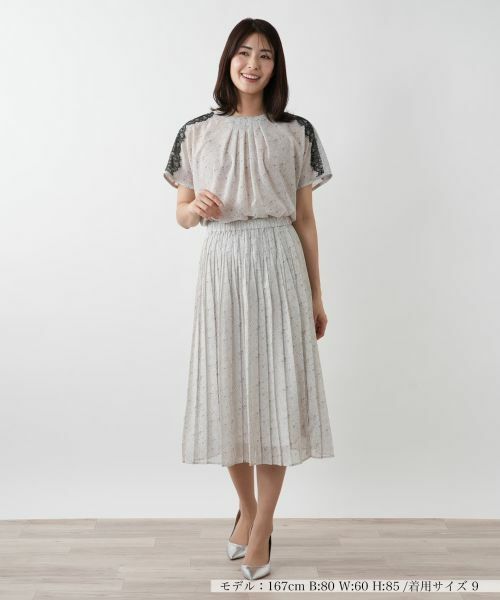 Leilian / レリアン シャツ・ブラウス | 【店舗人気】レースドットブラウス | 詳細1