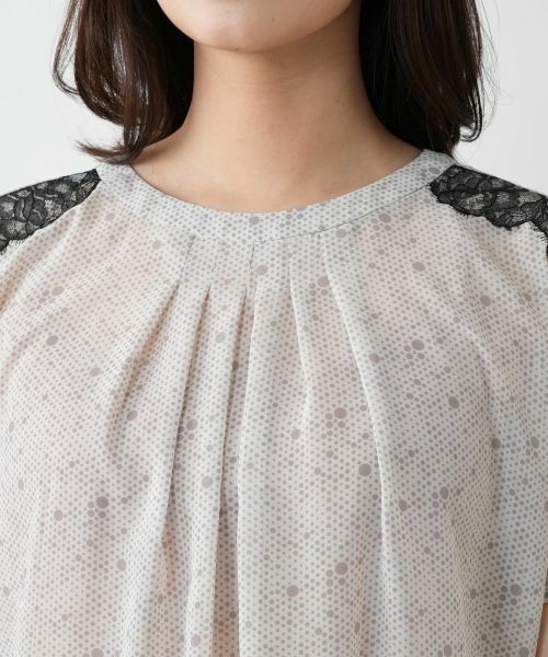 Leilian / レリアン シャツ・ブラウス | 【店舗人気】レースドットブラウス | 詳細7