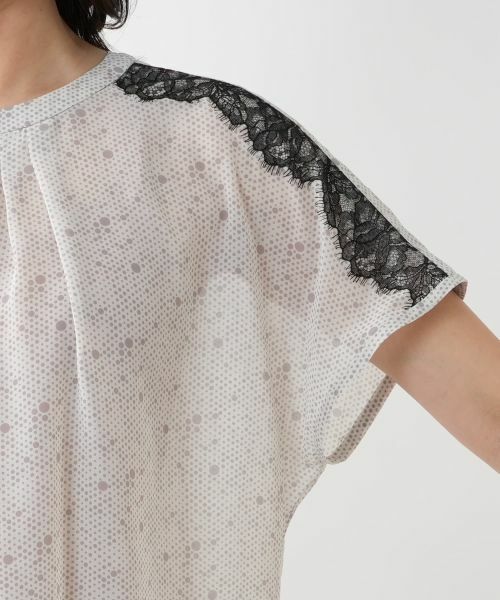Leilian / レリアン シャツ・ブラウス | 【店舗人気】レースドットブラウス | 詳細9