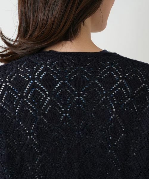 Leilian / レリアン カーディガン・ボレロ | 透かし編みロングカーディガン | 詳細11