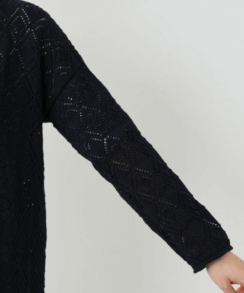 Leilian / レリアン カーディガン・ボレロ | 透かし編みロングカーディガン | 詳細12