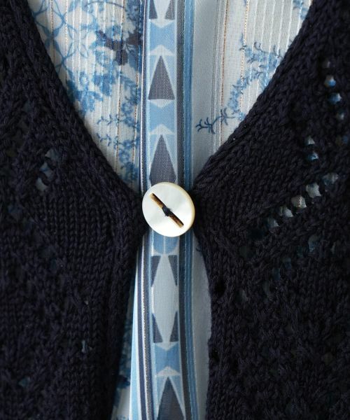 Leilian / レリアン カーディガン・ボレロ | 透かし編みロングカーディガン | 詳細14