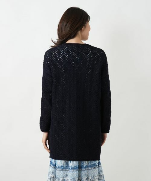 Leilian / レリアン カーディガン・ボレロ | 透かし編みロングカーディガン | 詳細9