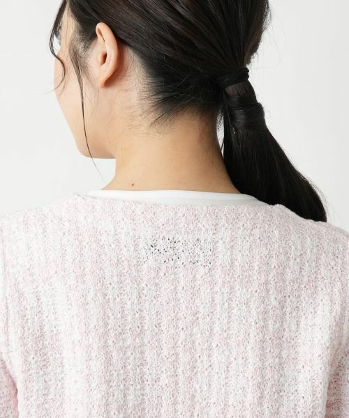 Leilian / レリアン テーラードジャケット | Vネックニットジャケット | 詳細11