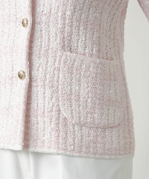 Leilian / レリアン テーラードジャケット | Vネックニットジャケット | 詳細14