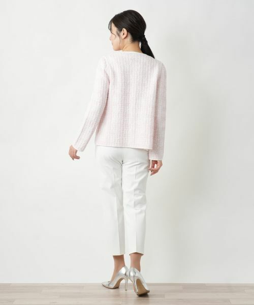 Leilian / レリアン テーラードジャケット | Vネックニットジャケット | 詳細6