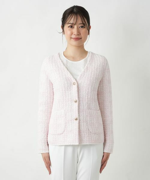 Leilian / レリアン テーラードジャケット | Vネックニットジャケット | 詳細7