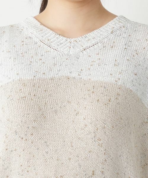 Leilian / レリアン ニット・セーター | ラメ配色Vネックニット【LE TRICOT PERUGIA】 | 詳細10