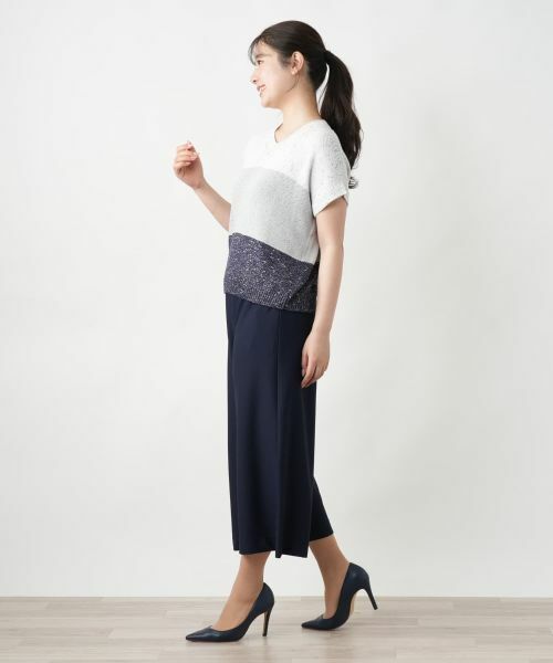 Leilian / レリアン ニット・セーター | ラメ配色Vネックニット【LE TRICOT PERUGIA】 | 詳細2