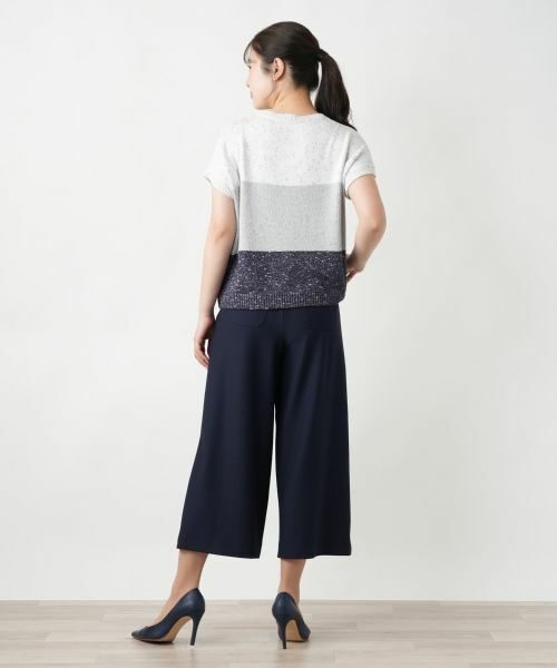 Leilian / レリアン ニット・セーター | ラメ配色Vネックニット【LE TRICOT PERUGIA】 | 詳細3