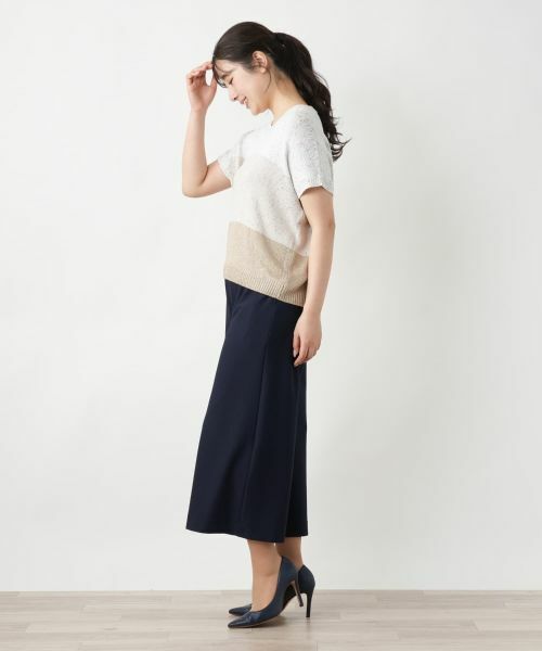 Leilian / レリアン ニット・セーター | ラメ配色Vネックニット【LE TRICOT PERUGIA】 | 詳細5