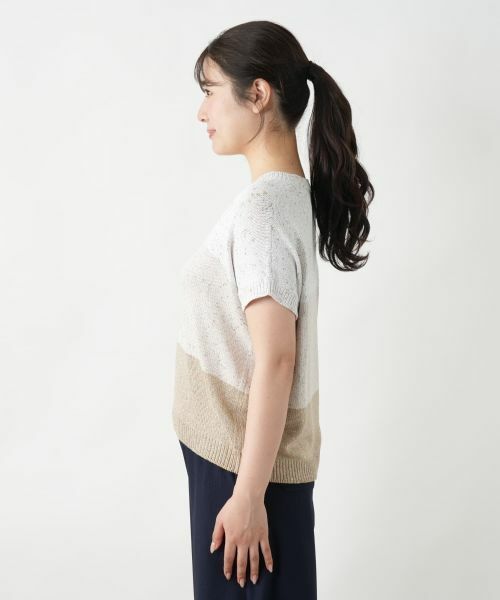 Leilian / レリアン ニット・セーター | ラメ配色Vネックニット【LE TRICOT PERUGIA】 | 詳細8