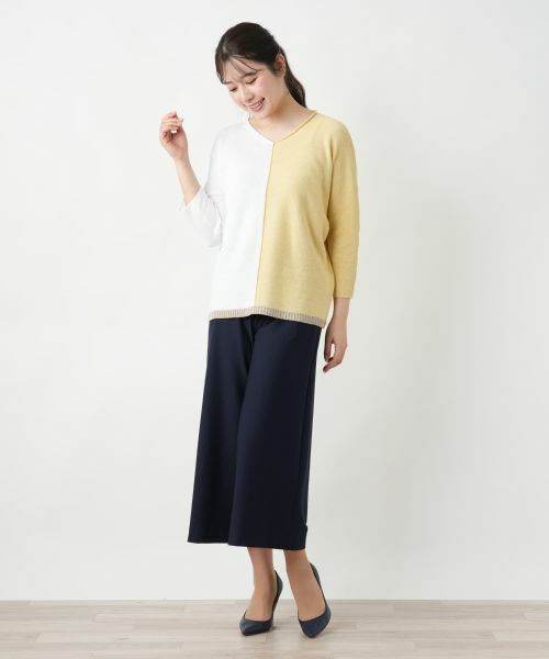 Leilian / レリアン ニット・セーター | 配色Vネックニット【LE TRICOT PERUGIA】 | 詳細1