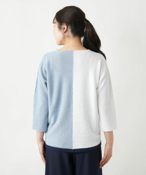 Leilian / レリアン ニット・セーター | 配色Vネックニット【LE TRICOT PERUGIA】 | 詳細12