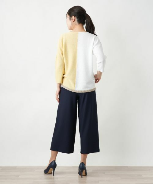 Leilian / レリアン ニット・セーター | 配色Vネックニット【LE TRICOT PERUGIA】 | 詳細3