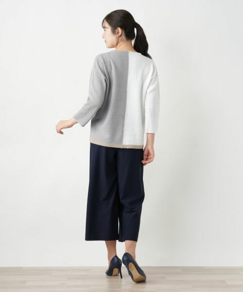 Leilian / レリアン ニット・セーター | 配色Vネックニット【LE TRICOT PERUGIA】 | 詳細6
