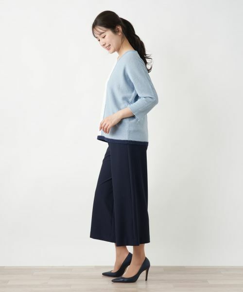 Leilian / レリアン ニット・セーター | 配色Vネックニット【LE TRICOT PERUGIA】 | 詳細8