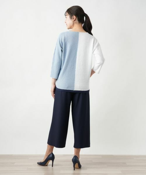 Leilian / レリアン ニット・セーター | 配色Vネックニット【LE TRICOT PERUGIA】 | 詳細9