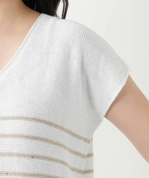 Leilian / レリアン ニット・セーター | ボーダーVネックニット【LE TRICOT PERUGIA】 | 詳細12