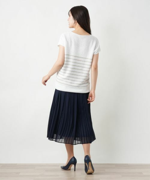 Leilian / レリアン ニット・セーター | ボーダーVネックニット【LE TRICOT PERUGIA】 | 詳細6