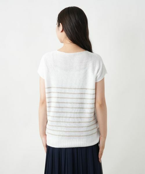 Leilian / レリアン ニット・セーター | ボーダーVネックニット【LE TRICOT PERUGIA】 | 詳細9