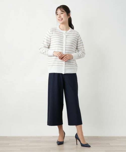 Leilian / レリアン カーディガン・ボレロ | ボーダークルーネックカーディガン【LE TRICOT PERUGIA】 | 詳細1