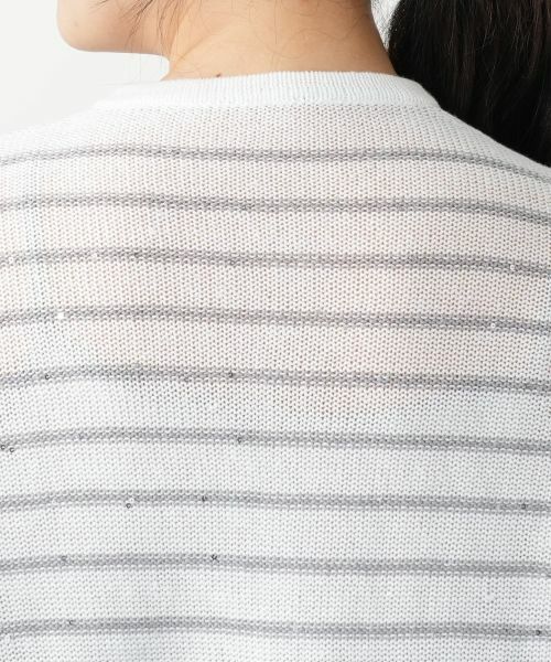 Leilian / レリアン カーディガン・ボレロ | ボーダークルーネックカーディガン【LE TRICOT PERUGIA】 | 詳細11