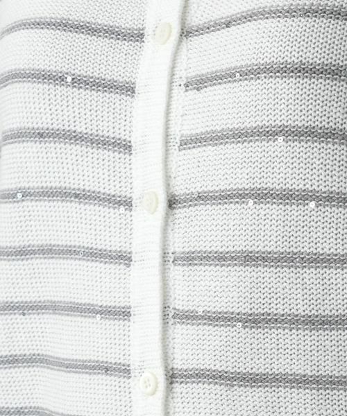 Leilian / レリアン カーディガン・ボレロ | ボーダークルーネックカーディガン【LE TRICOT PERUGIA】 | 詳細14