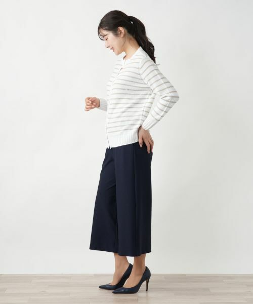 Leilian / レリアン カーディガン・ボレロ | ボーダークルーネックカーディガン【LE TRICOT PERUGIA】 | 詳細2