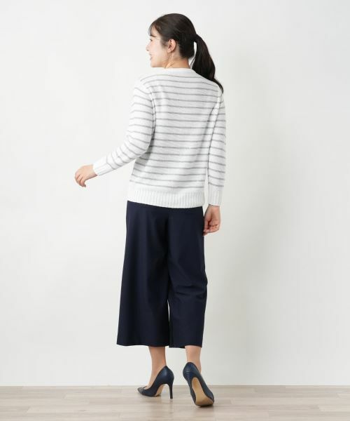 Leilian / レリアン カーディガン・ボレロ | ボーダークルーネックカーディガン【LE TRICOT PERUGIA】 | 詳細6