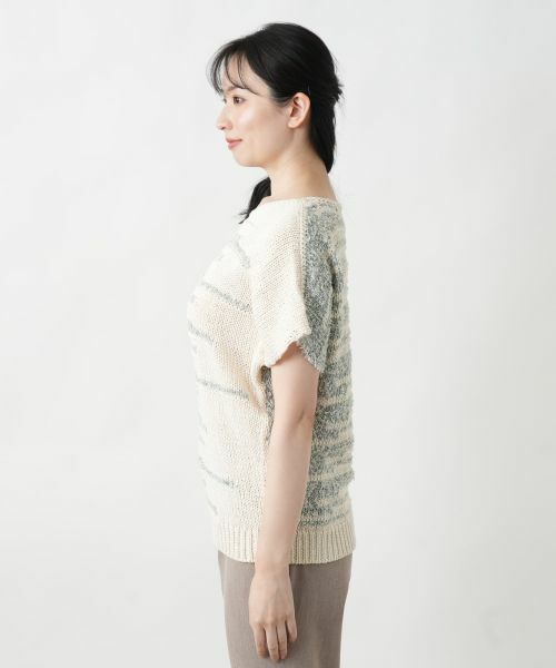 Leilian / レリアン ニット・セーター | ランダムボーダーセーター | 詳細9