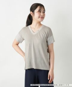 Leilian / レリアン ニット・セーター | 切替Vネックニット【LE TRICOT PERUGIA】