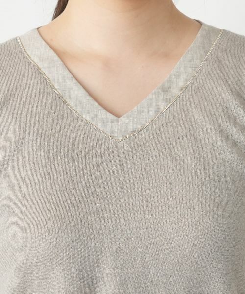 Leilian / レリアン ニット・セーター | 切替Vネックニット【LE TRICOT PERUGIA】 | 詳細10