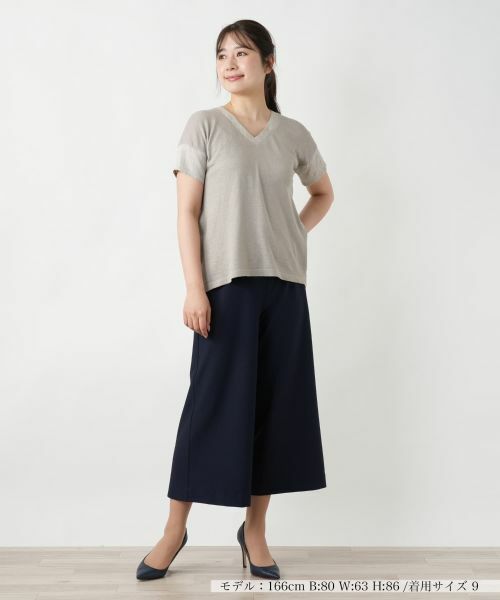 Leilian / レリアン ニット・セーター | 切替Vネックニット【LE TRICOT PERUGIA】 | 詳細4