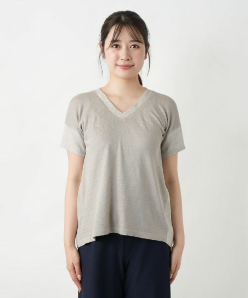 Leilian / レリアン ニット・セーター | 切替Vネックニット【LE TRICOT PERUGIA】 | 詳細7