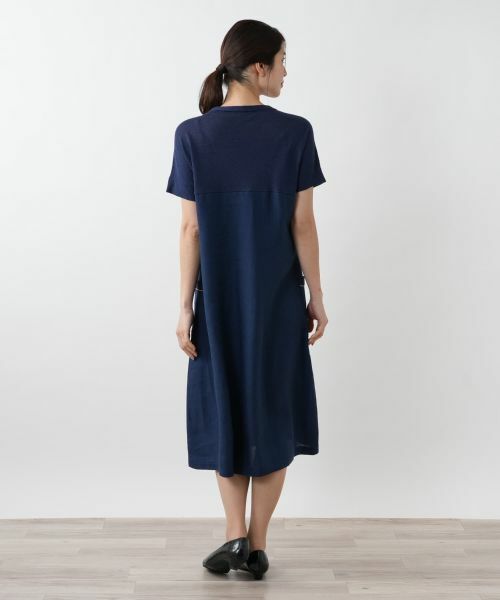 Leilian / レリアン ドレス | ニット切替ワンピース【LE TRICOT PERUGIA】 | 詳細16