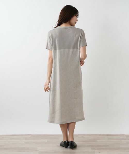Leilian / レリアン ドレス | ニット切替ワンピース【LE TRICOT PERUGIA】 | 詳細3