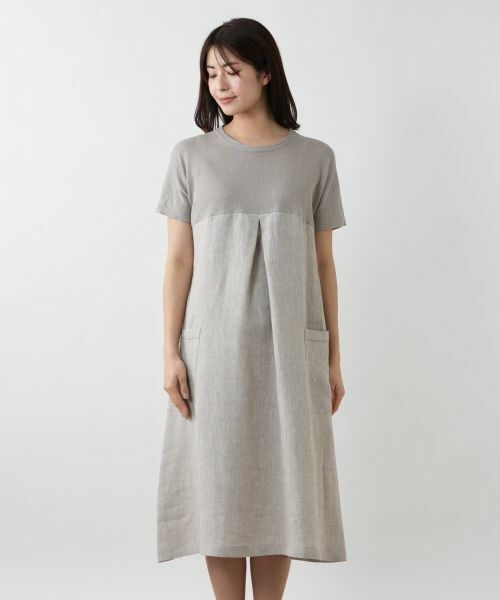 Leilian / レリアン ドレス | ニット切替ワンピース【LE TRICOT PERUGIA】 | 詳細4