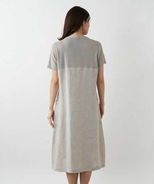 Leilian / レリアン ドレス | ニット切替ワンピース【LE TRICOT PERUGIA】 | 詳細6