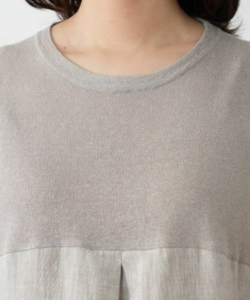 Leilian / レリアン ドレス | ニット切替ワンピース【LE TRICOT PERUGIA】 | 詳細7
