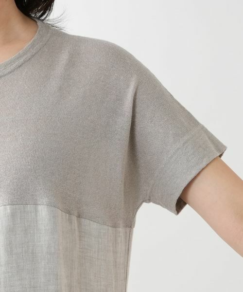 Leilian / レリアン ドレス | ニット切替ワンピース【LE TRICOT PERUGIA】 | 詳細9