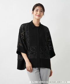 Leilian / レリアン シャツ・ブラウス | レース切替ドルマンブラウス