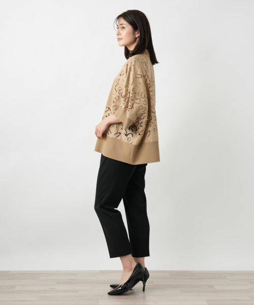 Leilian / レリアン シャツ・ブラウス | レース切替ドルマンブラウス | 詳細2