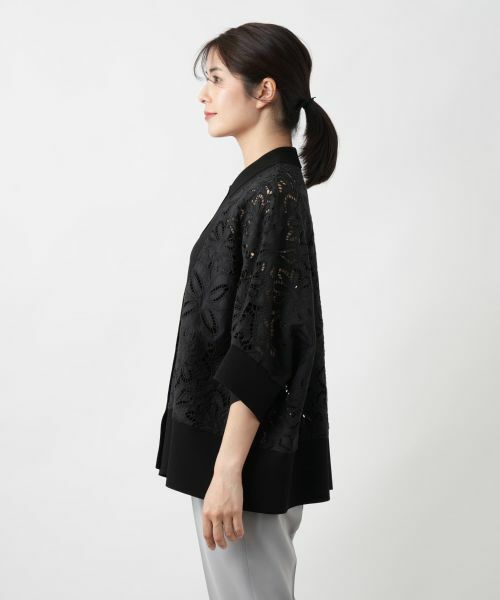 Leilian / レリアン シャツ・ブラウス | レース切替ドルマンブラウス | 詳細8