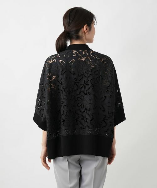 Leilian / レリアン シャツ・ブラウス | レース切替ドルマンブラウス | 詳細9