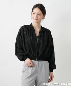 Leilian / レリアン その他アウター | フラワー刺繍シアーブルゾン