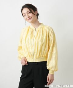 Leilian / レリアン その他アウター | フラワー刺繍シアーブルゾン