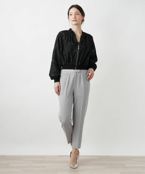 Leilian / レリアン その他アウター | フラワー刺繍シアーブルゾン | 詳細1