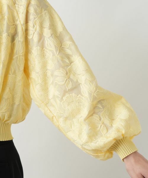 Leilian / レリアン その他アウター | フラワー刺繍シアーブルゾン | 詳細12